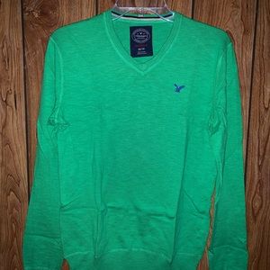 Men’s American Eagle XS V-Neck Green Sweater